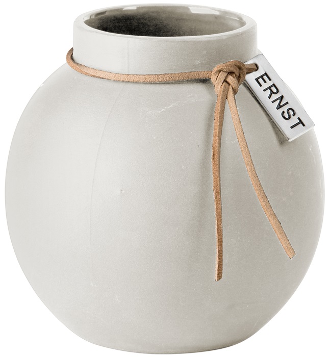 Ernst - Vas - Rund - Vit Matt - Stengods - 10x10 cm - 2