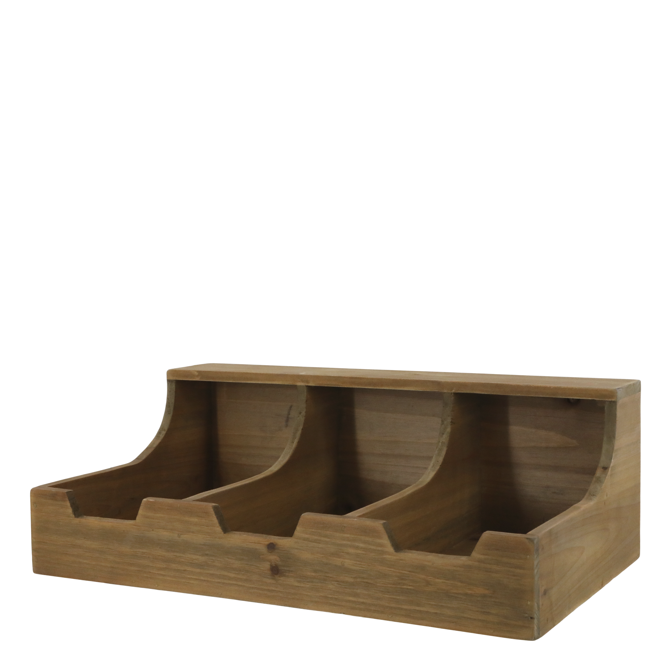 Sorteringsställ - Förvaring - Låda med 3 fack - H15/L43/B26 cm - Natur - 3