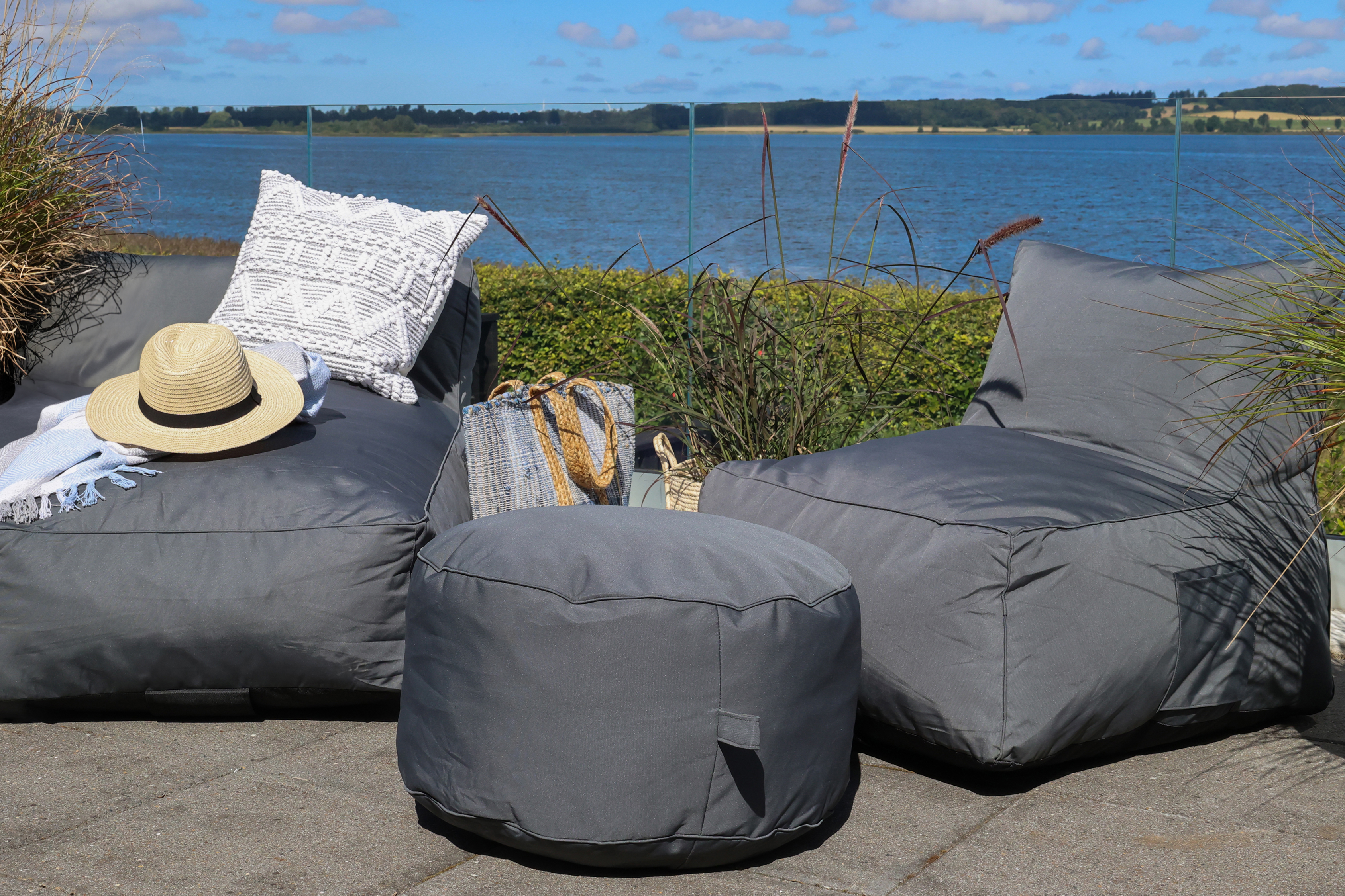 Lounge Daybed - Double for outdoor use - H65/L160/W140 cm - Black - 6