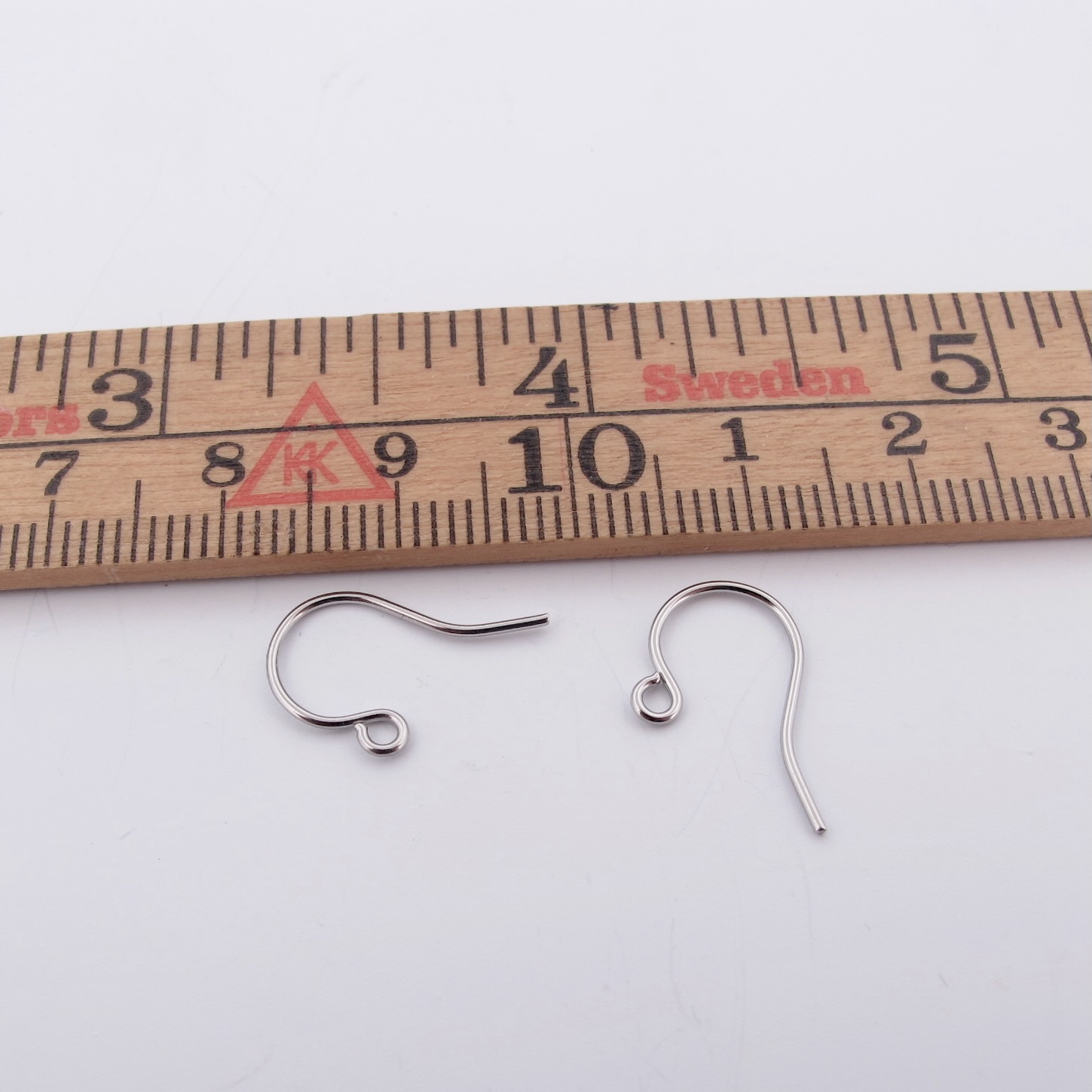 Surgical steel ear hooks smooth - 2