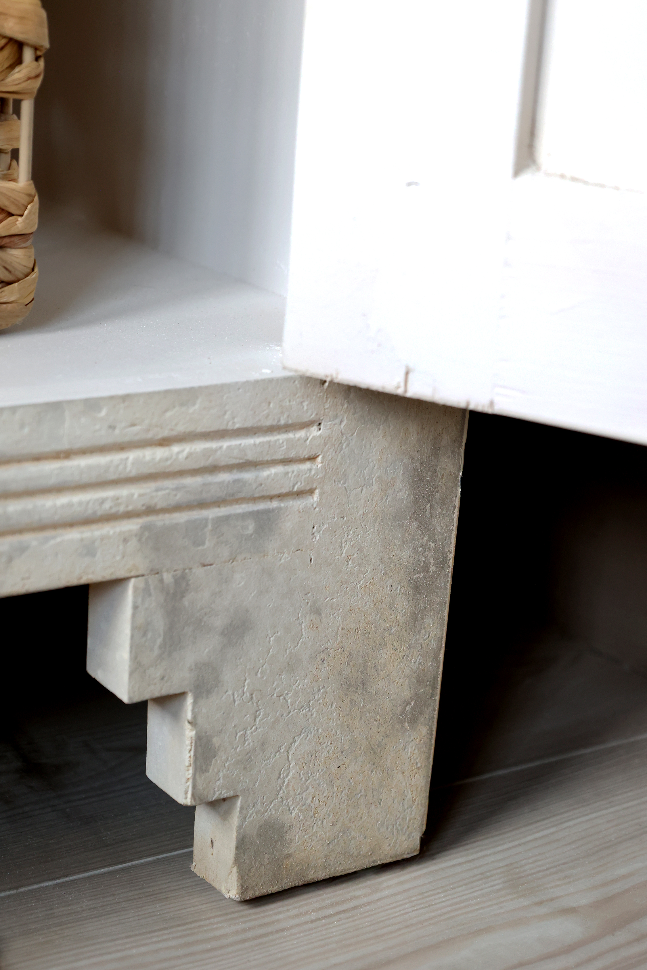 Gammalt franskt linneskåp - Skåp - H184/L113/B44,5 cm - Antik Creme - 10