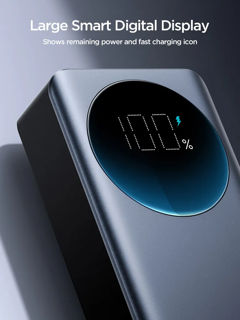 SiGN 65W 30000mAh Snabbladdning Powerbank LED-skärm PD QC för telefon och bärbar dator - Svart - 2