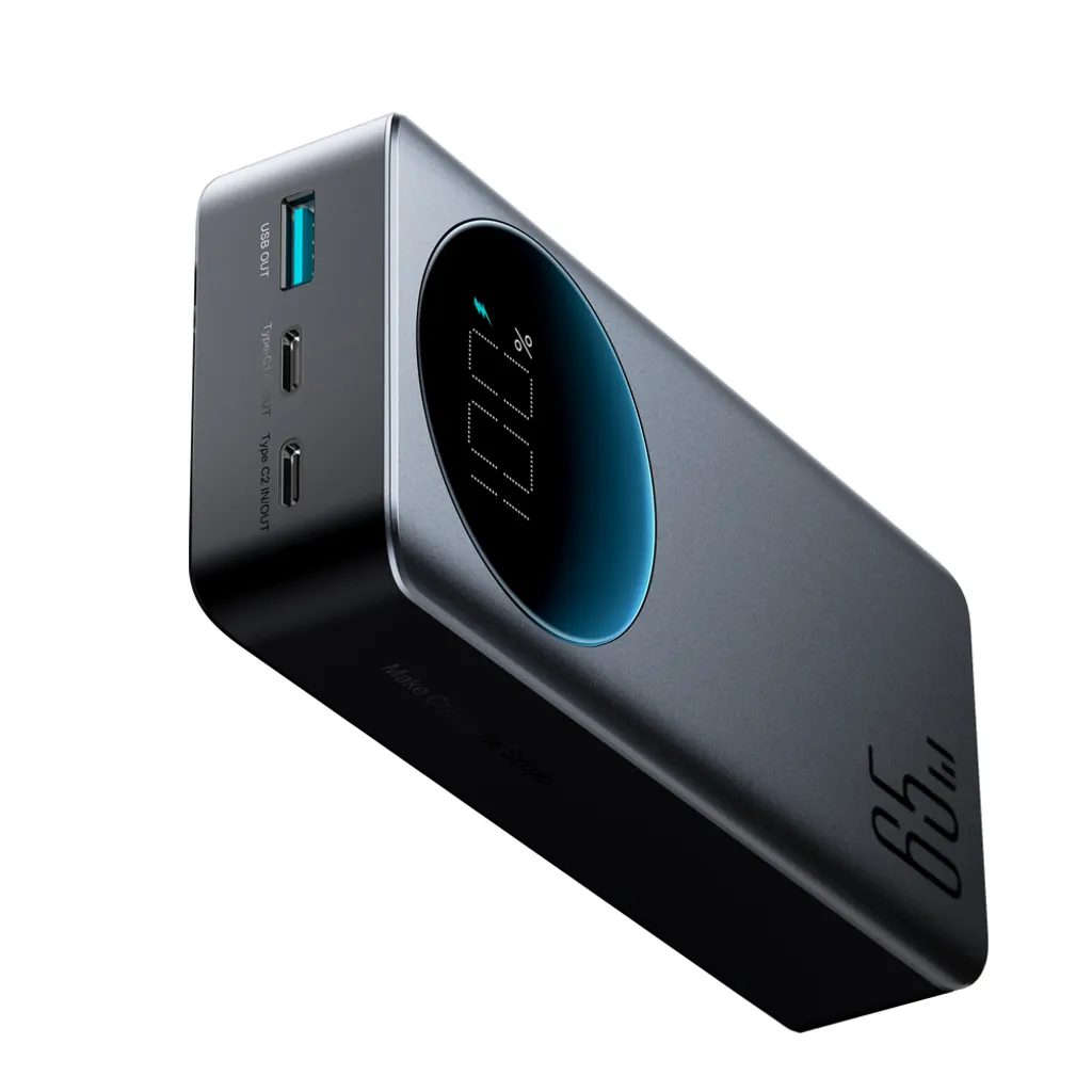 SiGN 65W 30000mAh Snabbladdning Powerbank LED-skärm PD QC för telefon och bärbar dator - Svart - 3