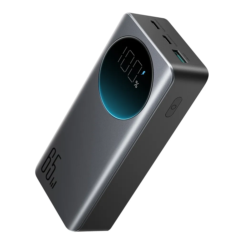 SiGN 65W 30000mAh Snabbladdning Powerbank LED-skärm PD QC för telefon och bärbar dator - Svart