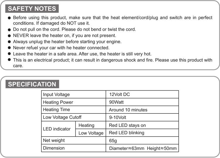 Sky RC SK600066 Motorvärmare Engine Heater - 5