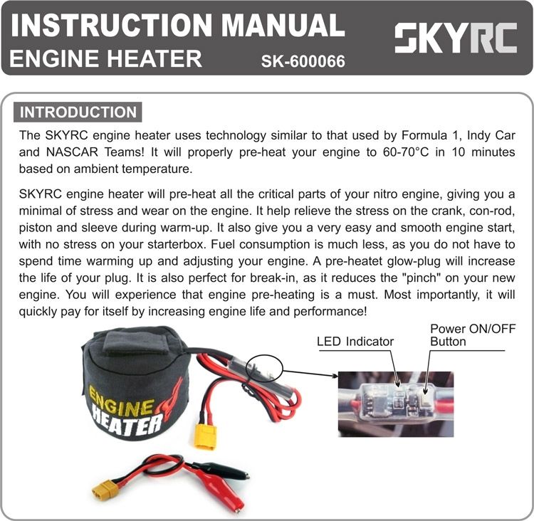Sky RC SK600066 Motorvärmare Engine Heater - 8