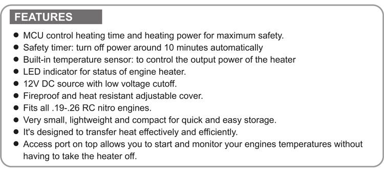 Sky RC SK600066 Motorvärmare Engine Heater - 7