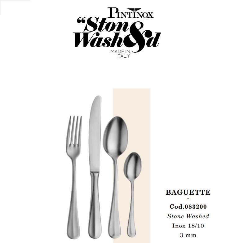 Bestick Baguette Stone Washed Pinti Inox 0832-