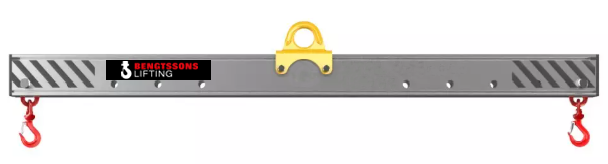 Justerbart lyftok i aluminium  Maxlast: 1750 kg / längd: 2-4,4 meter