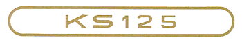 Dekal bakskärm"KS125" Guld