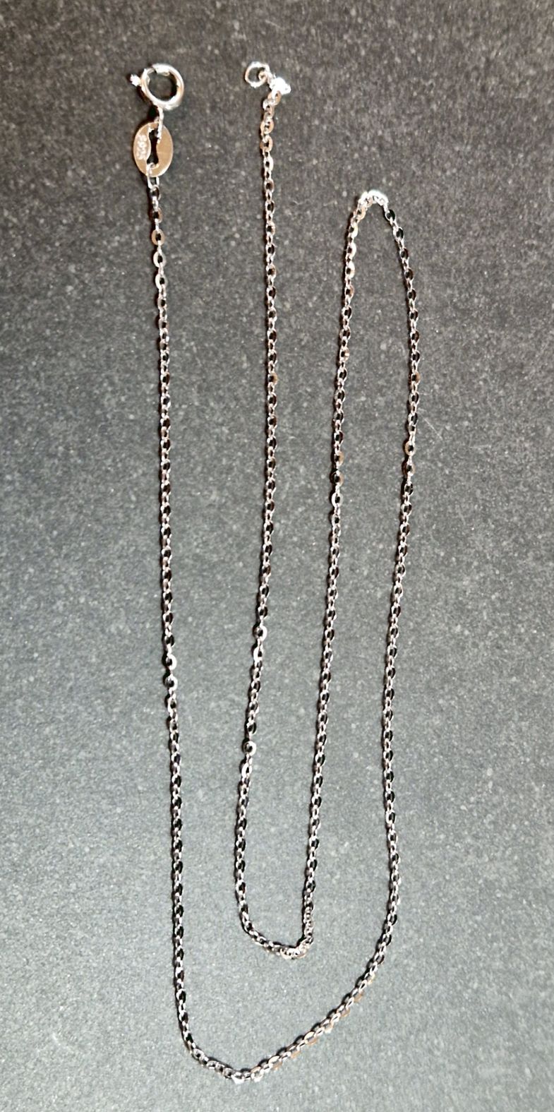 Flat Cable Kedja i Sterling Silver, 40cm - 1.4mm 