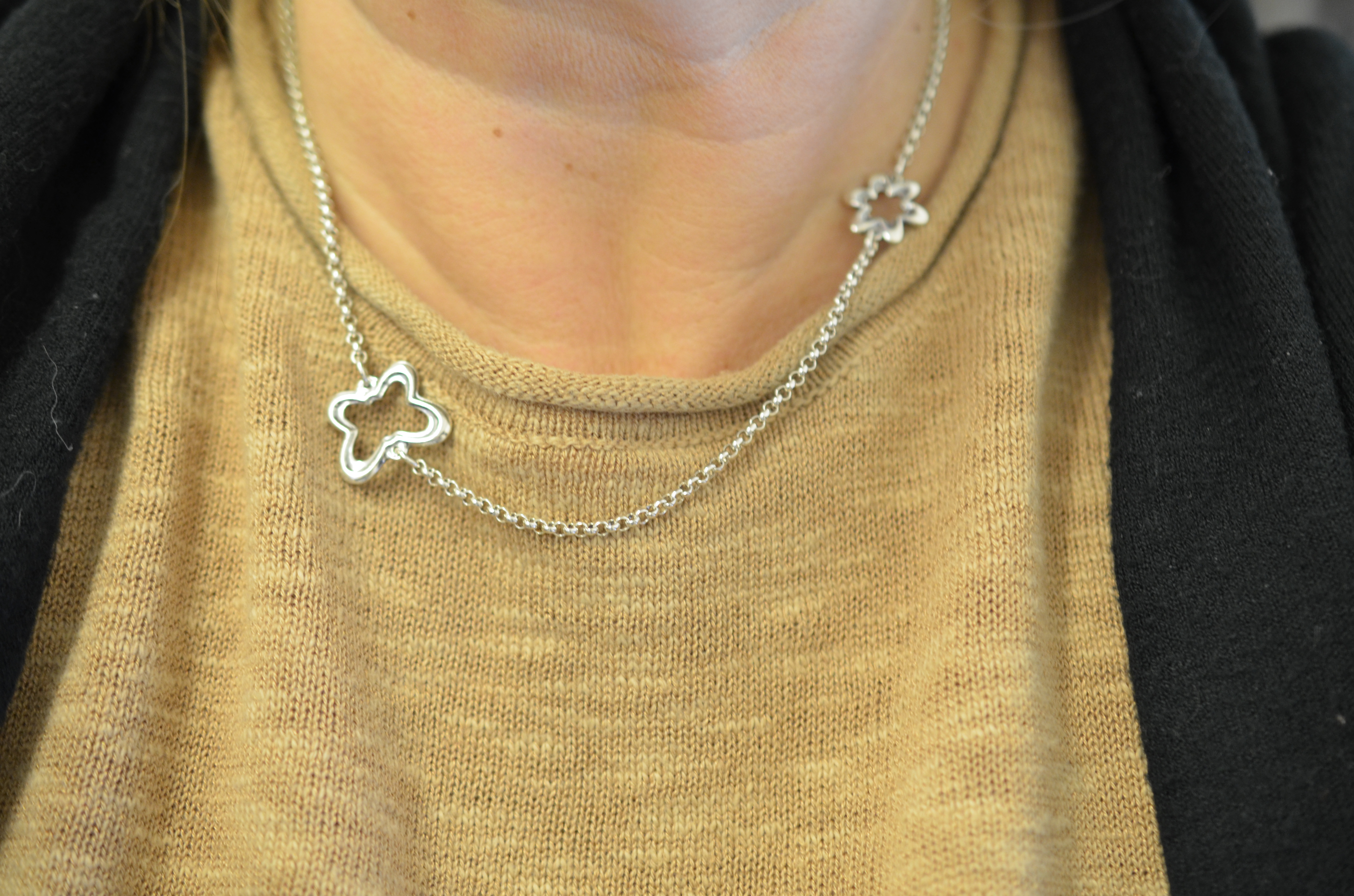 Vintage Kalevala "Happy" silver necklace - 3