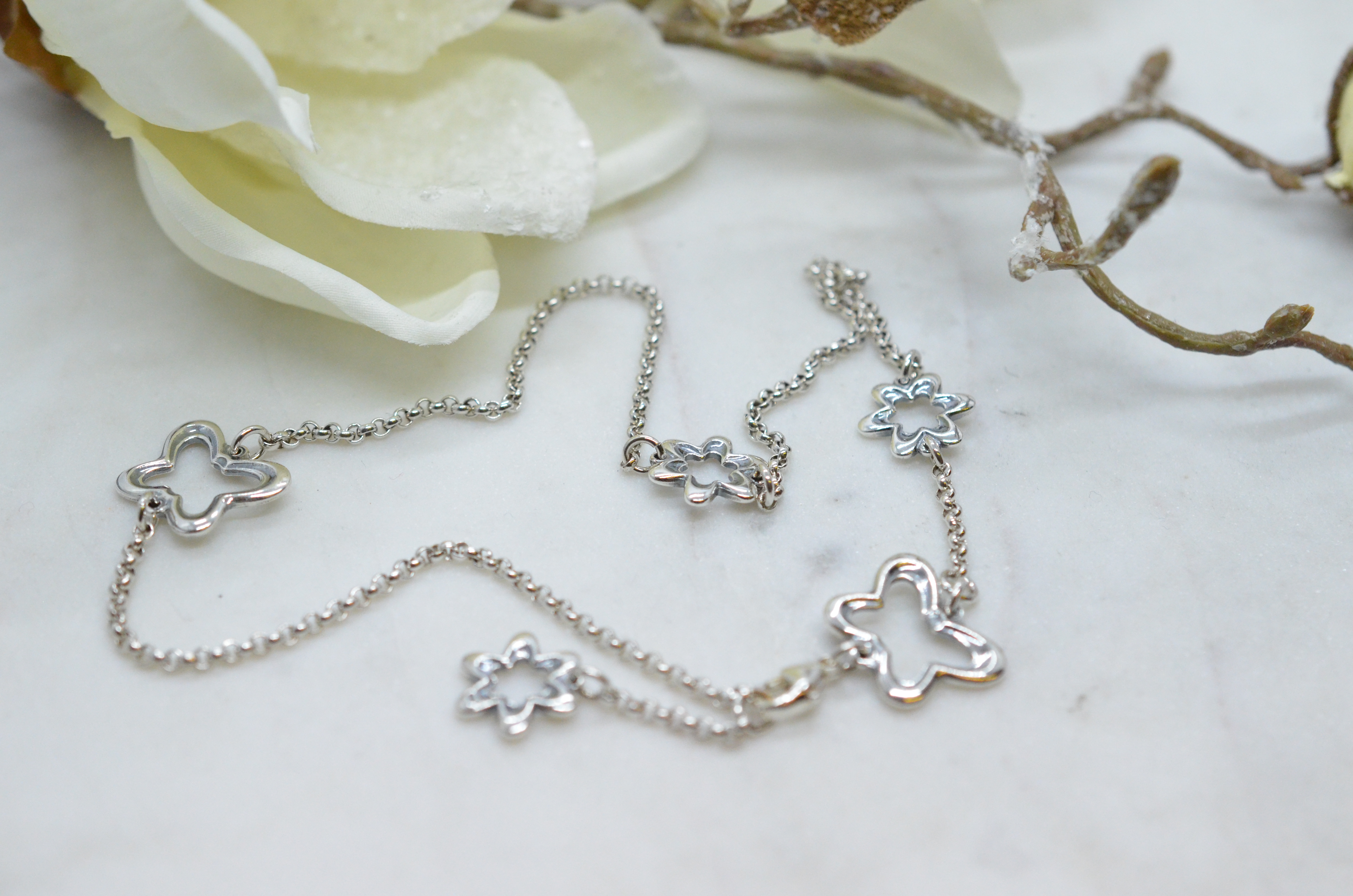 Vintage Kalevala "Happy" silver necklace - 2