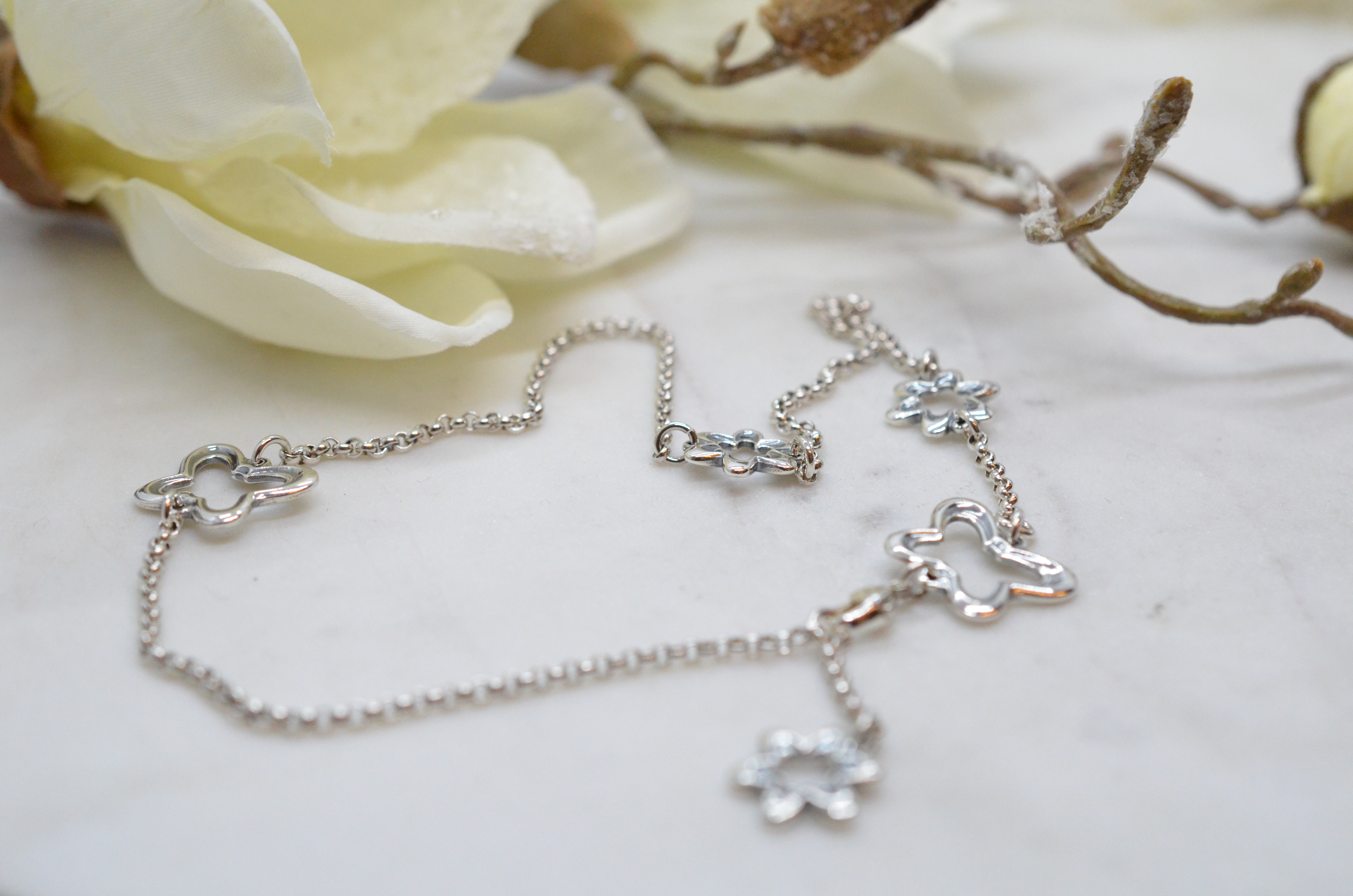 Vintage Kalevala "Happy" silver necklace