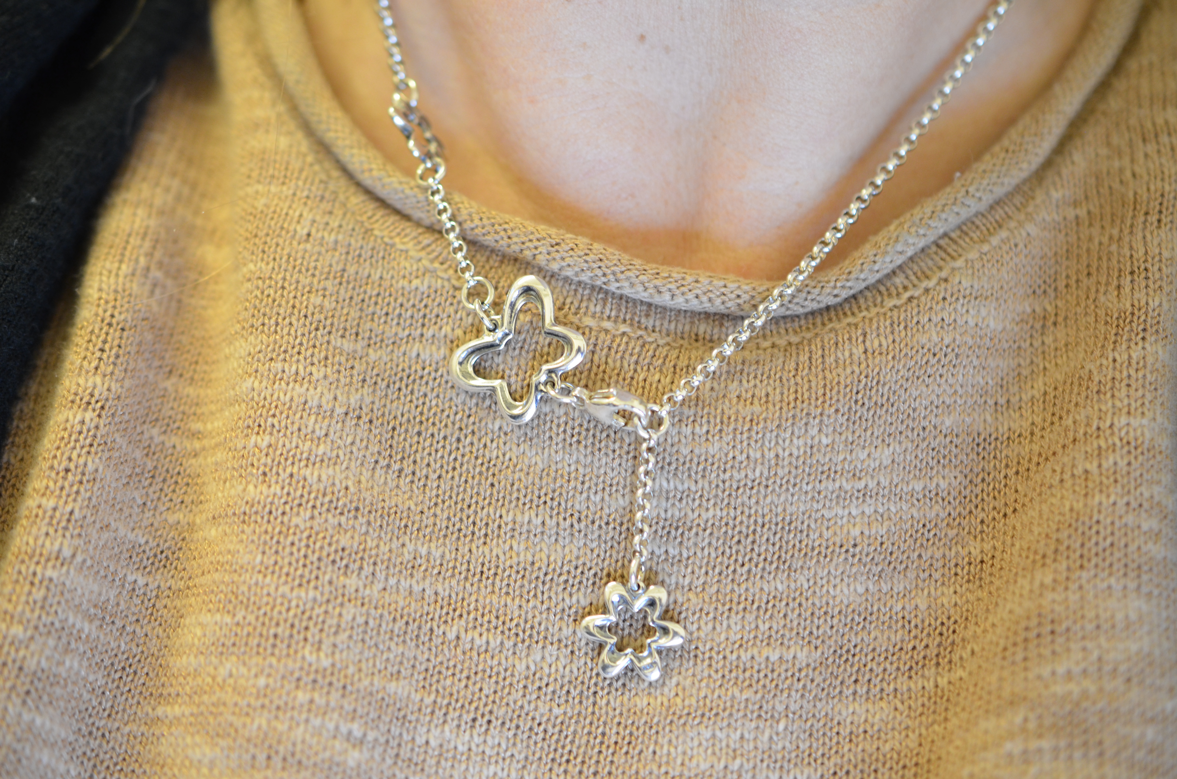 Vintage Kalevala "Happy" silver necklace - 4