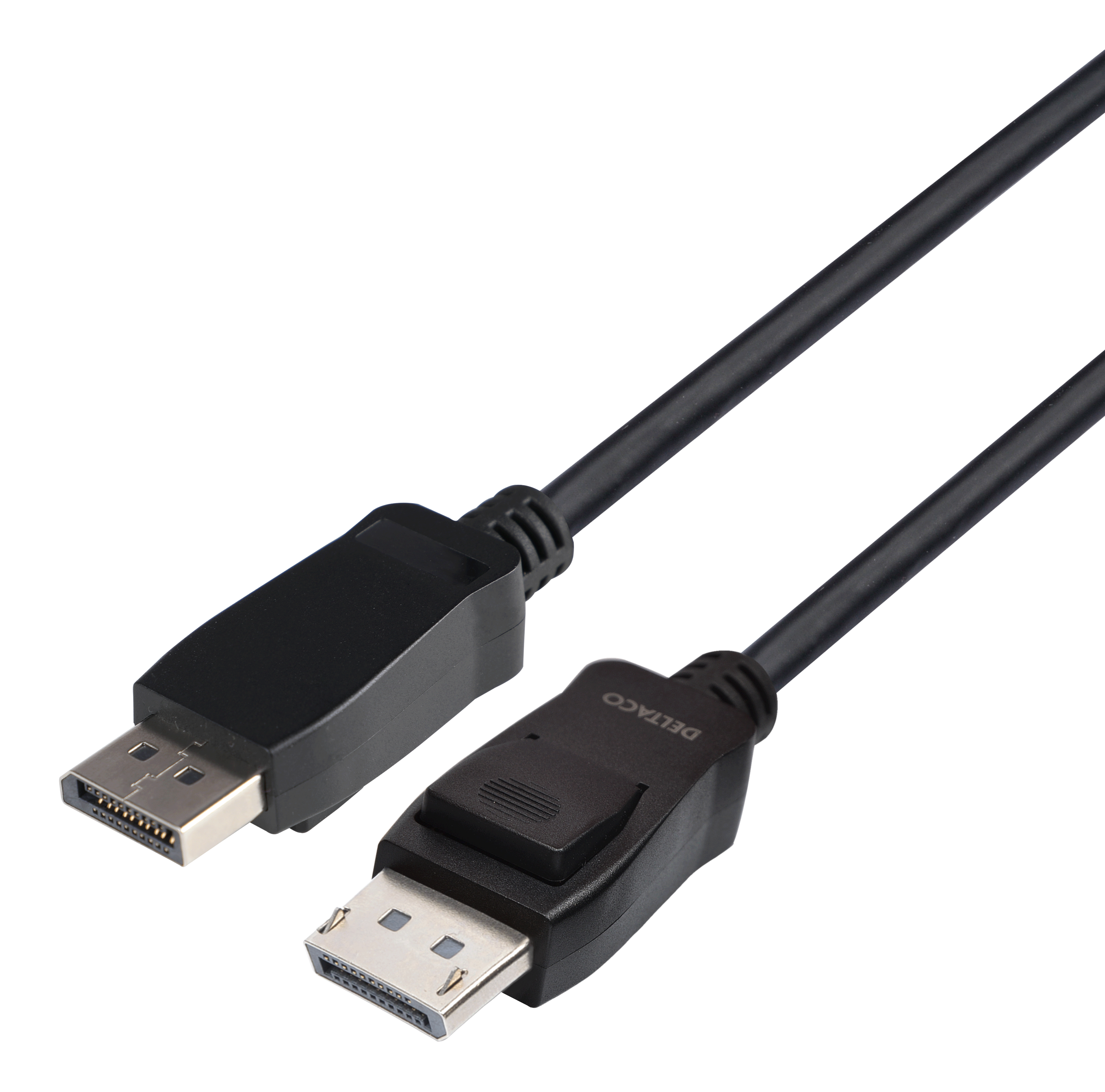 Deltaco DisplayPort kabel, DP 1.4, 8K@30Hz, LSZH, 3m, svart