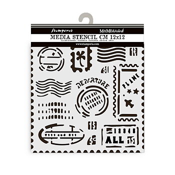 Thick stencil cm 12X12 - Art of Travelling stamps