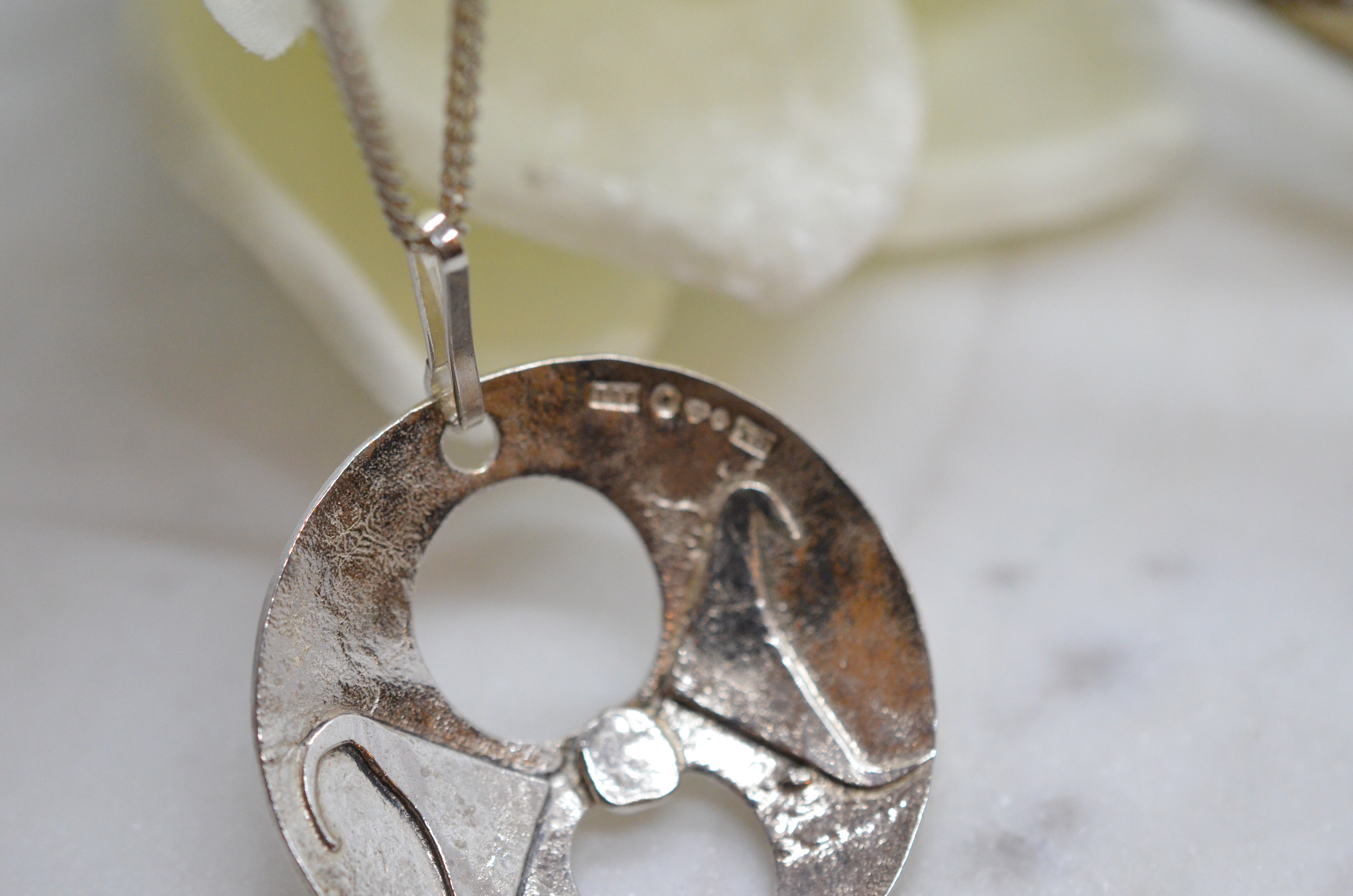 Vintage Bernd Janusch/ Rosa Taikon silverhalsband - 4