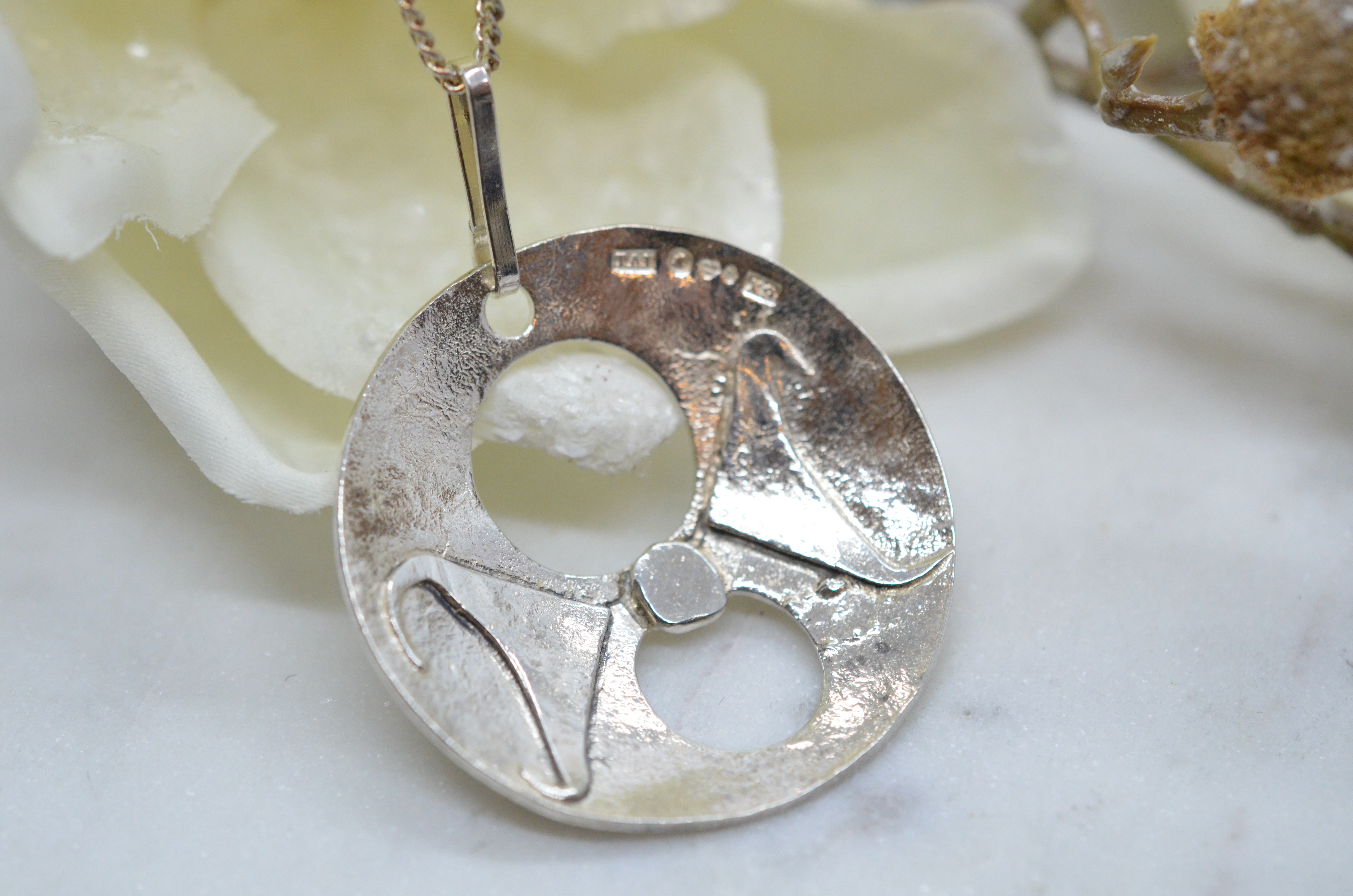 Vintage Bernd Janusch/ Rosa Taikon silverhalsband - 2