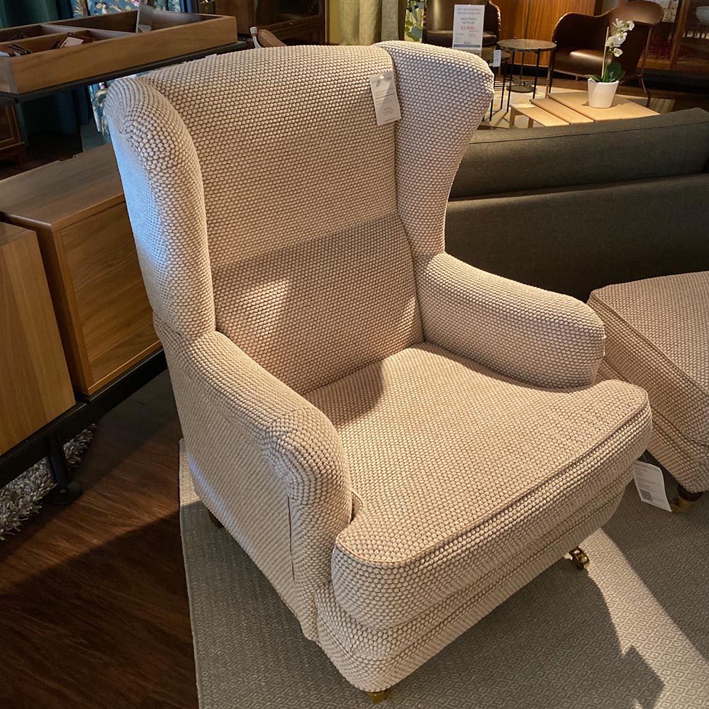 Romeo Armchair high + Footstool Design bargin/Disply Item* - Norell