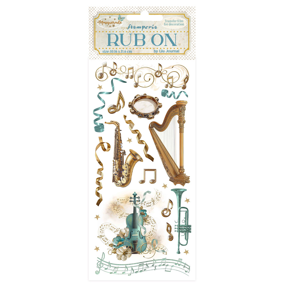 Rub-on cm 10,16x21,6 - Masquerade instruments 
