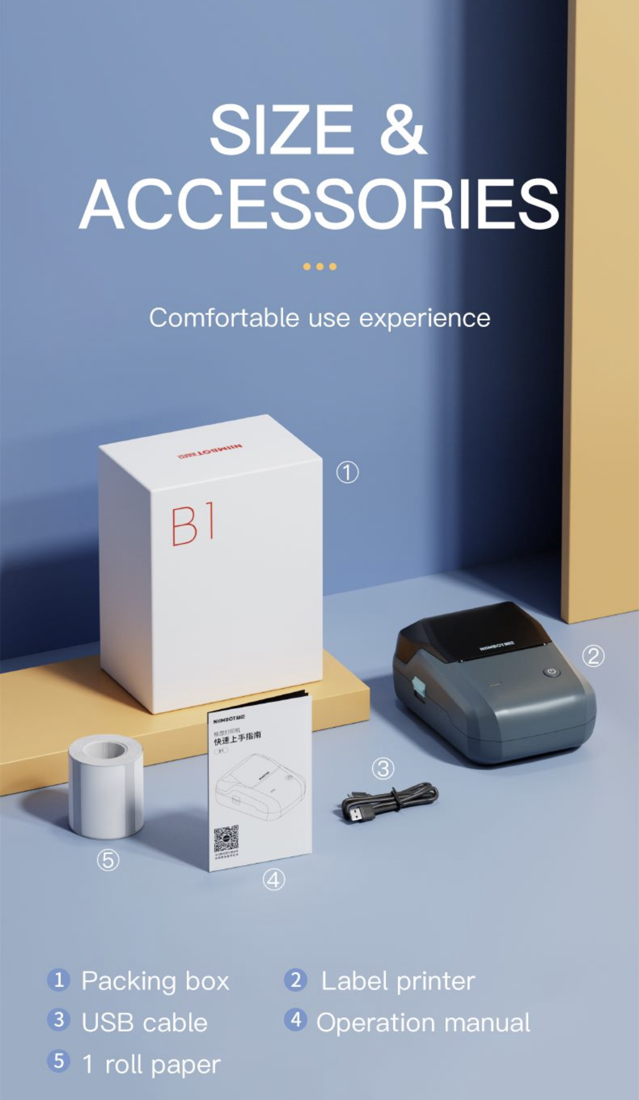 NIIMBOT B1 Smart Label Printer - 7