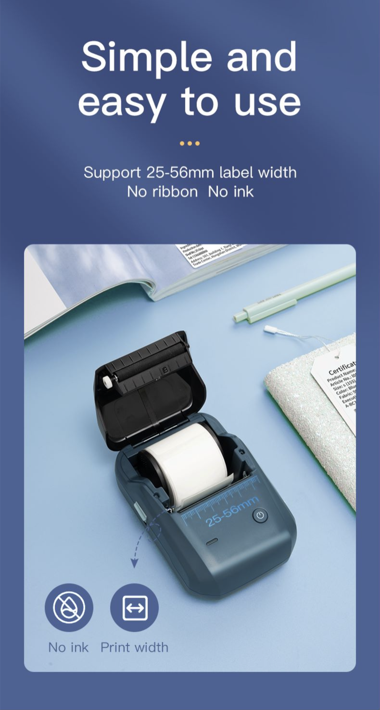 NIIMBOT B1 Smart Label Printer - 8