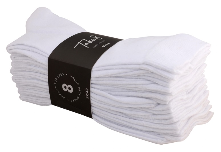 8-Pack Take Vita Strumpor