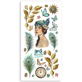 Paper cut-outs Double Face - 4 sheets cm. 15x30,5 - Masquerade 