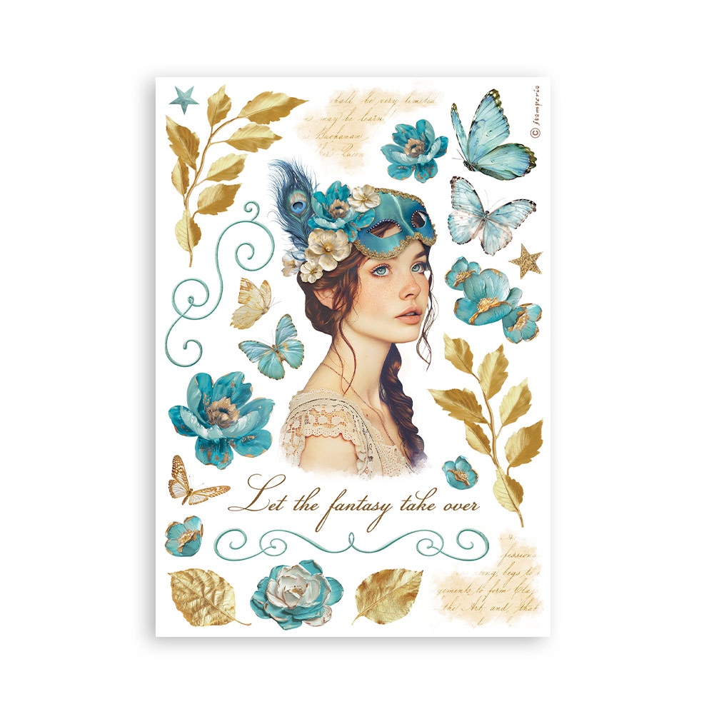 Washi pad 8 sheets A5 - Masquerade  - 7
