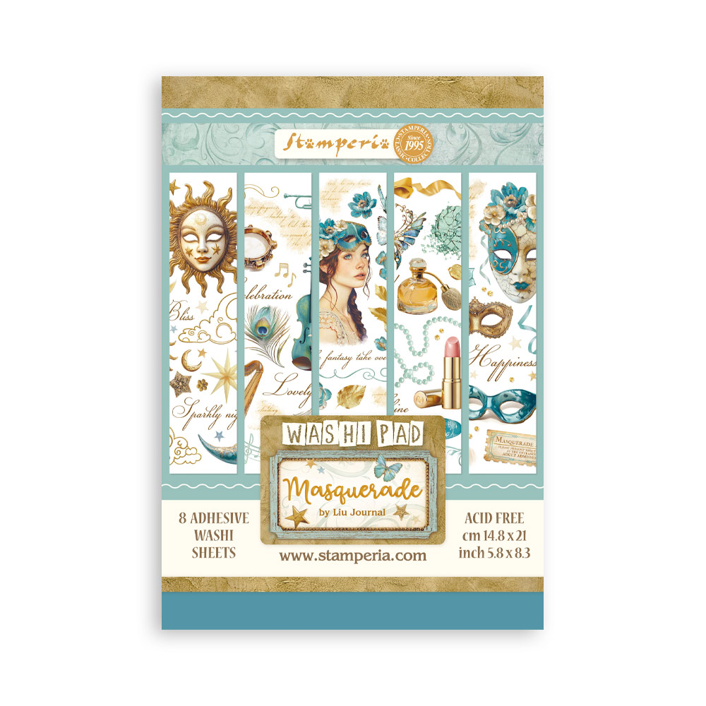 Washi pad 8 sheets A5 - Masquerade 