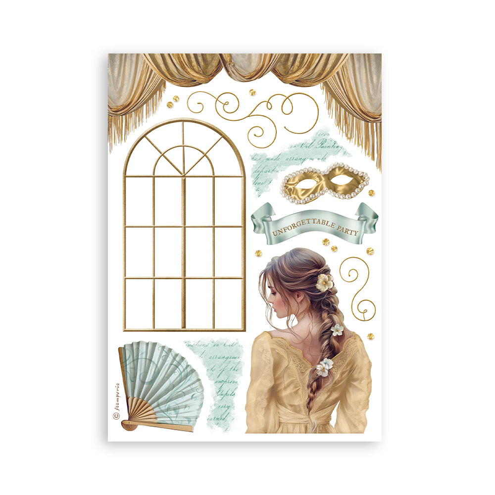 Washi pad 8 sheets A5 - Masquerade  - 8