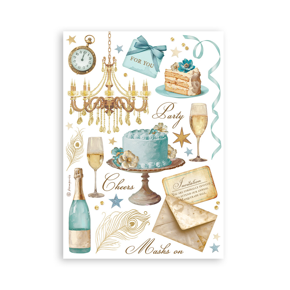 Washi pad 8 sheets A5 - Masquerade  - 4