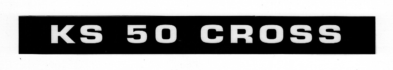 Dekal sidokåpa "KS50 CROSS" 1975