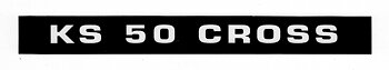 Dekal sidokåpa "KS50 CROSS" 1975