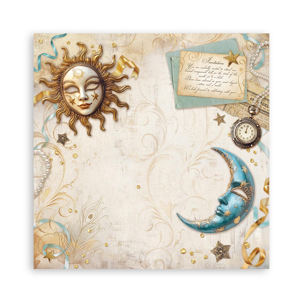 Scrapbooking Pad 22 sheets cm 20,3X20,3 (8"X8") Single Face Masquerade - 3