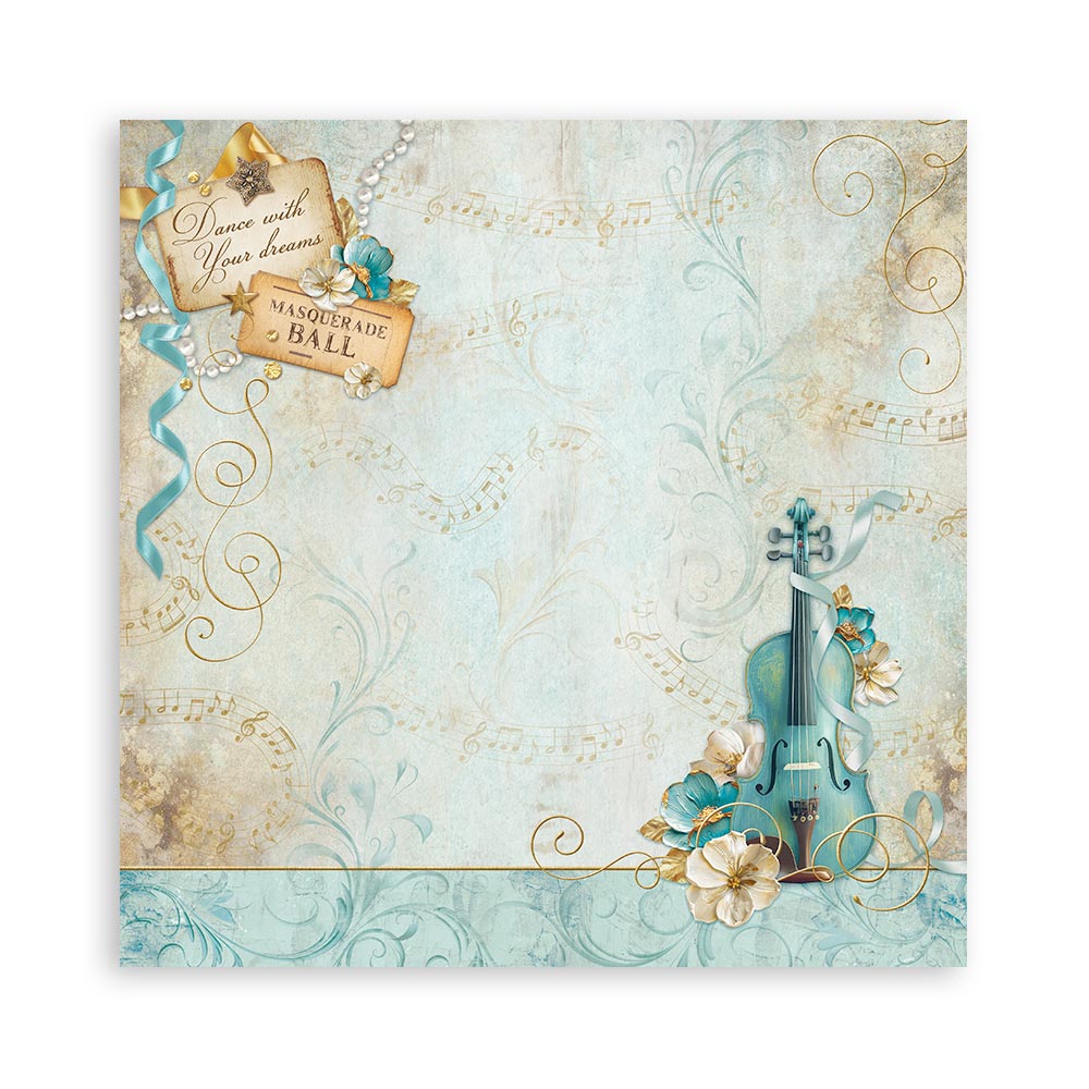 Scrapbooking Pad 22 sheets cm 20,3X20,3 (8"X8") Single Face Masquerade - 30