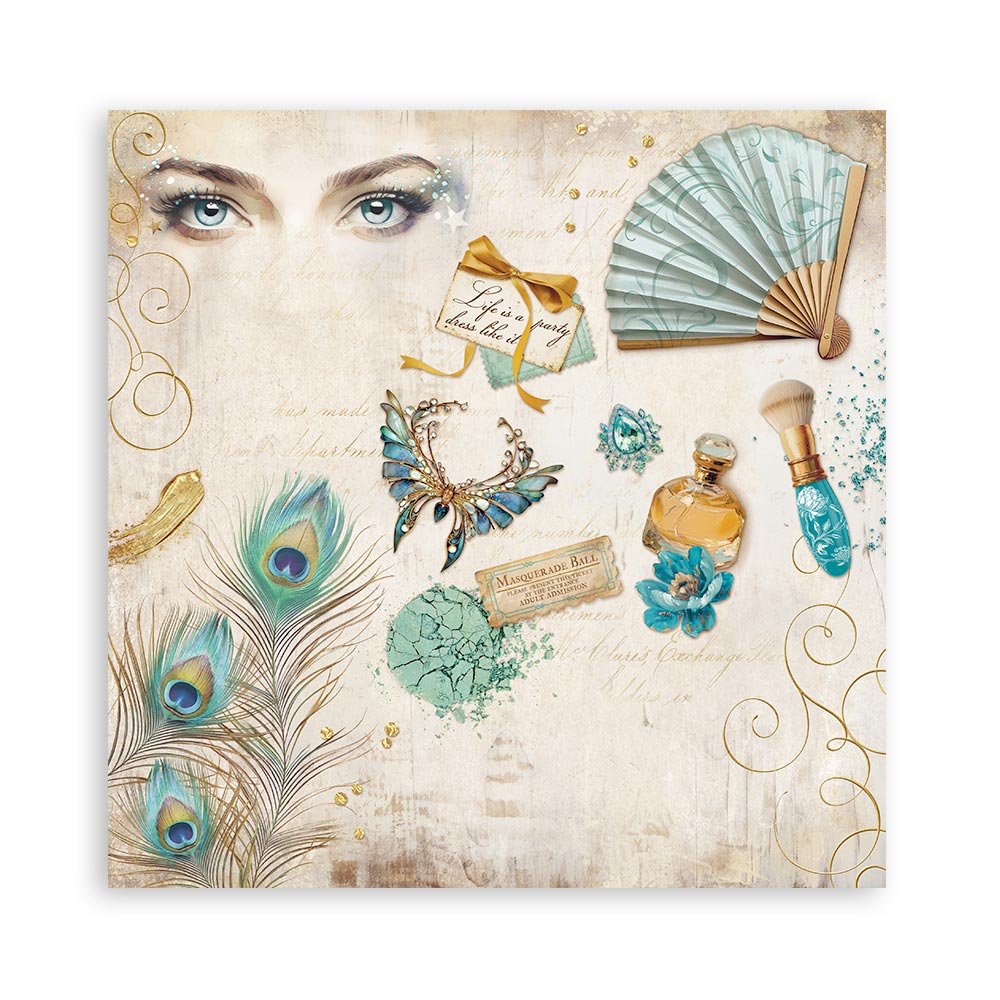 Scrapbooking Pad 22 sheets cm 20,3X20,3 (8"X8") Single Face Masquerade - 5