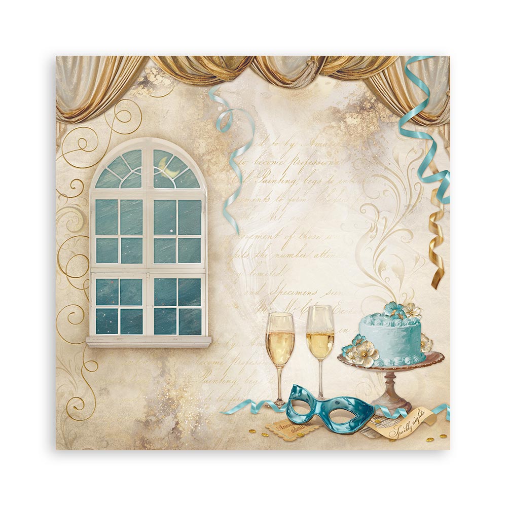Scrapbooking Pad 22 sheets cm 20,3X20,3 (8"X8") Single Face Masquerade - 22
