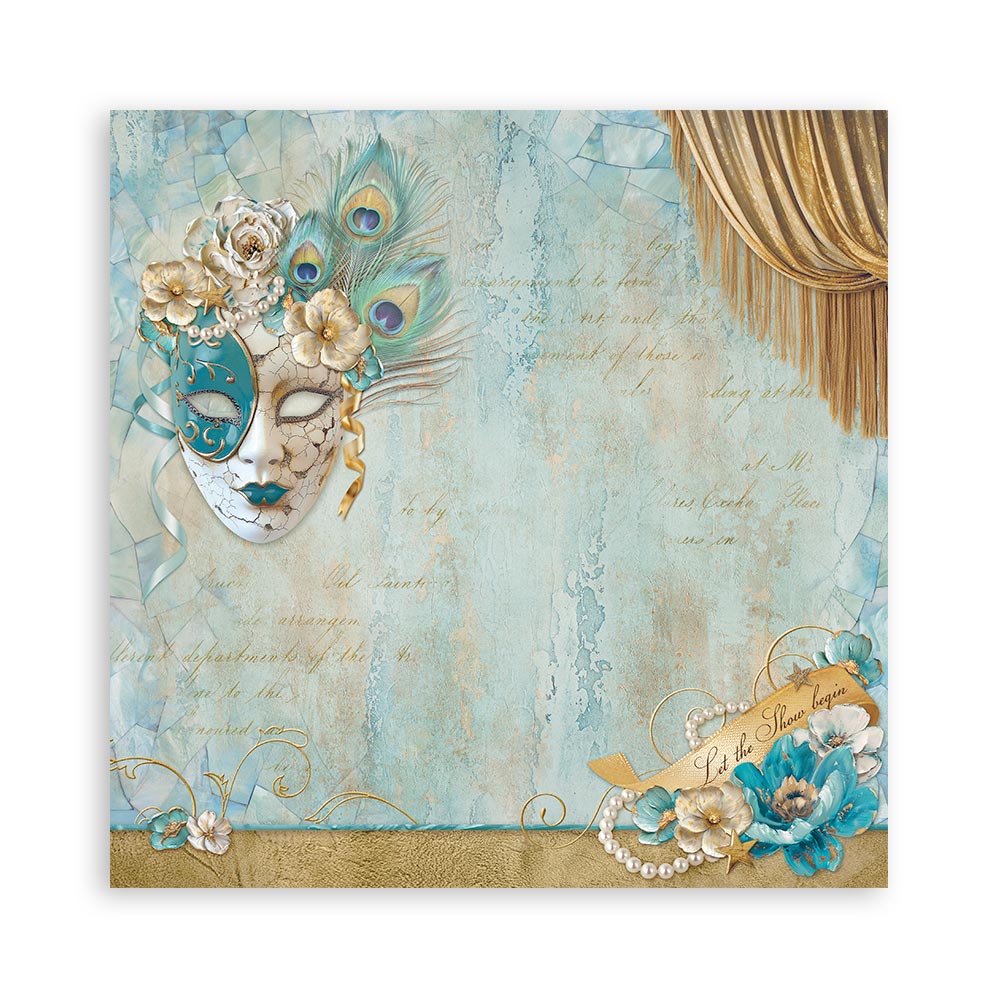 Scrapbooking Pad 22 sheets cm 20,3X20,3 (8"X8") Single Face Masquerade - 28