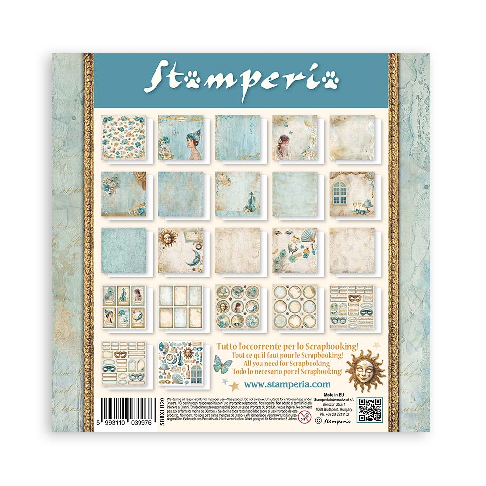 Scrapbooking Pad 22 sheets cm 20,3X20,3 (8"X8") Single Face Masquerade - 13