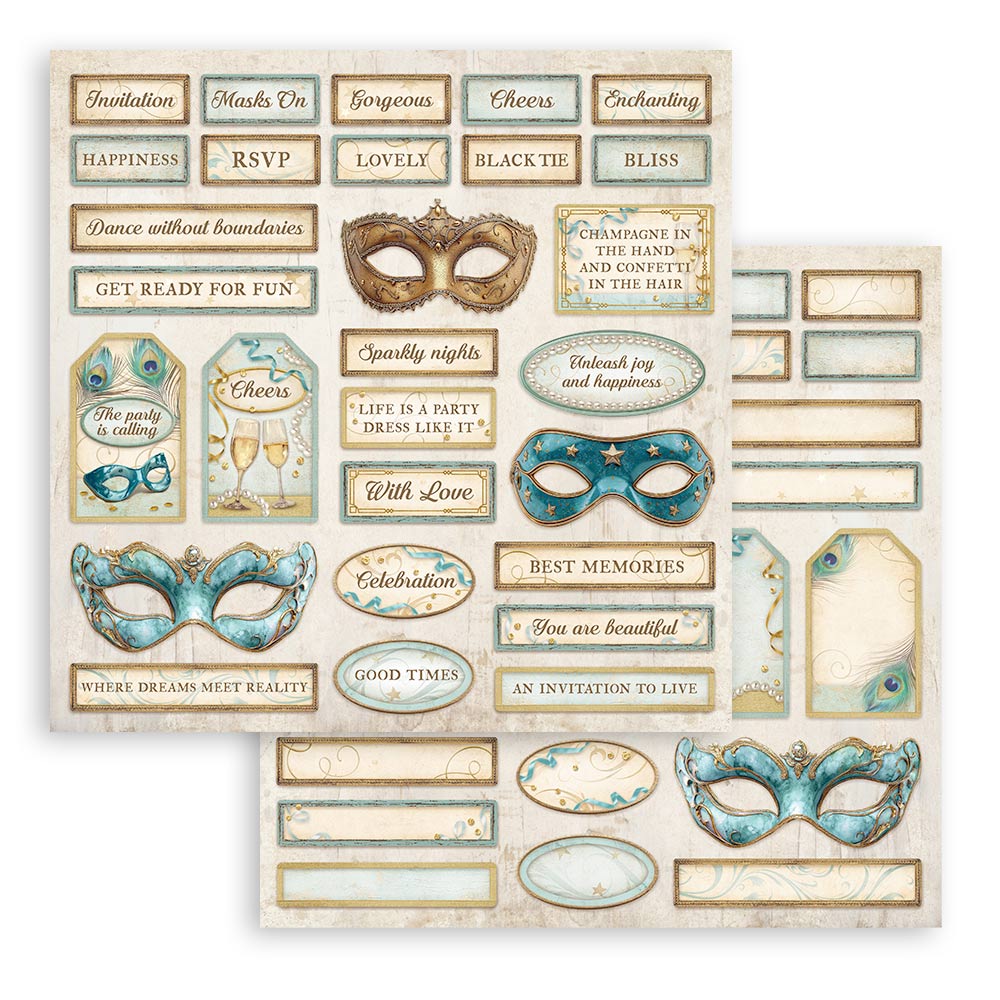 Scrapbooking Pad 10 sheets cm 30,5x30,5 (12"x12") - Masquerade - 12