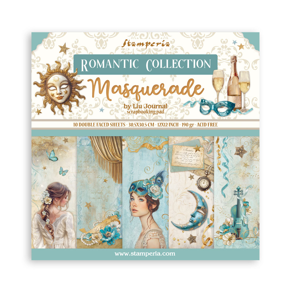 Scrapbooking Pad 10 sheets cm 30,5x30,5 (12"x12") - Masquerade