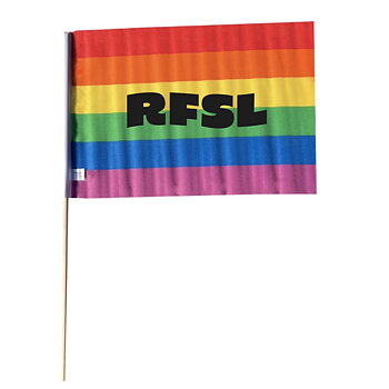 RFSL liten Prideflagga på pinne
