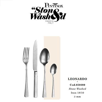 Bestick Leonardo Stone Washed Pinti Inox 0502-