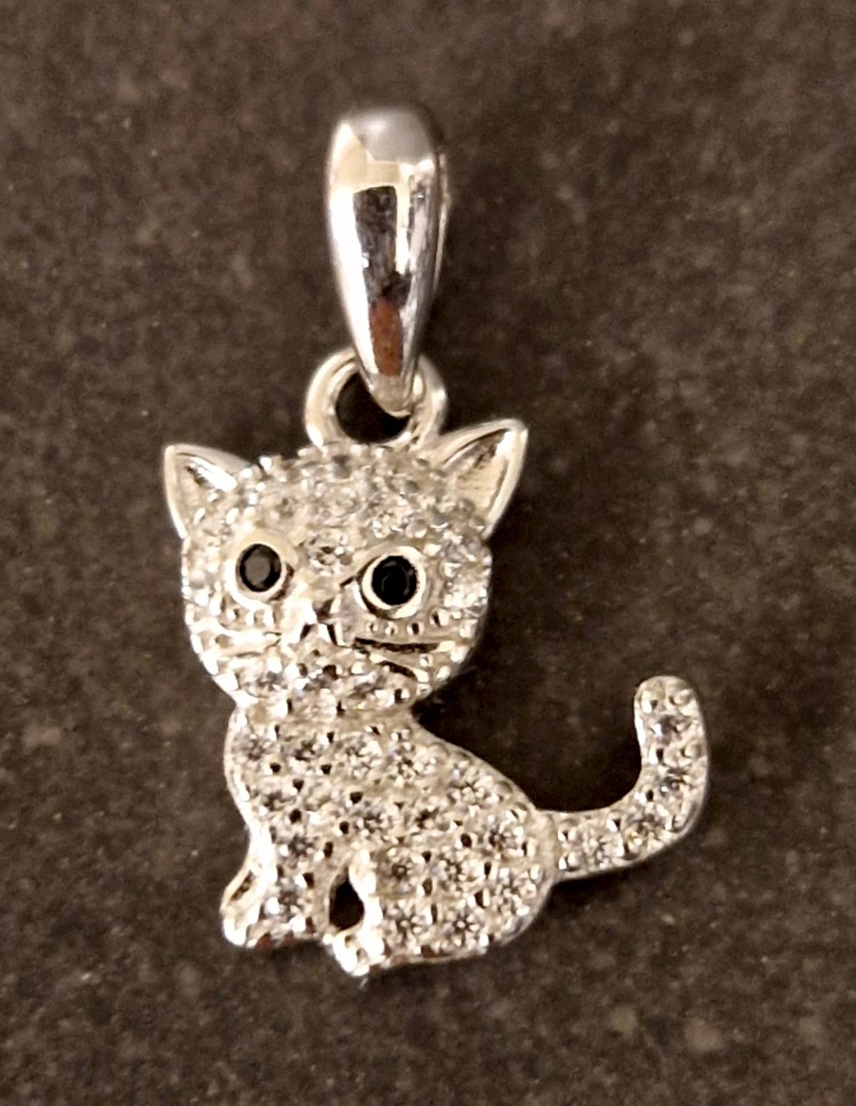Katt - Hänge i Silver och zirkon