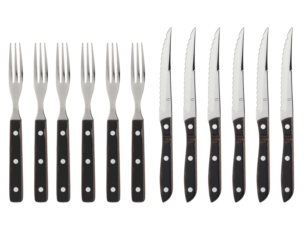 Gense Old Farmer Classic Steakbestick/grillbestick 12 delar Trä/Stål - 2