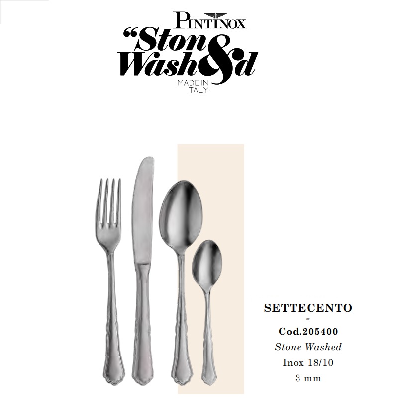 Bestick Settecento Stone Washed Pinti Inox 2054-