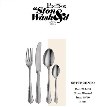 Bestick Settecento Stone Washed Pinti Inox 2054-