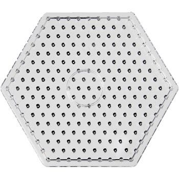 Pärlplatta  Hexagon, 17,5x17,5 cm, Jumbo, Klar